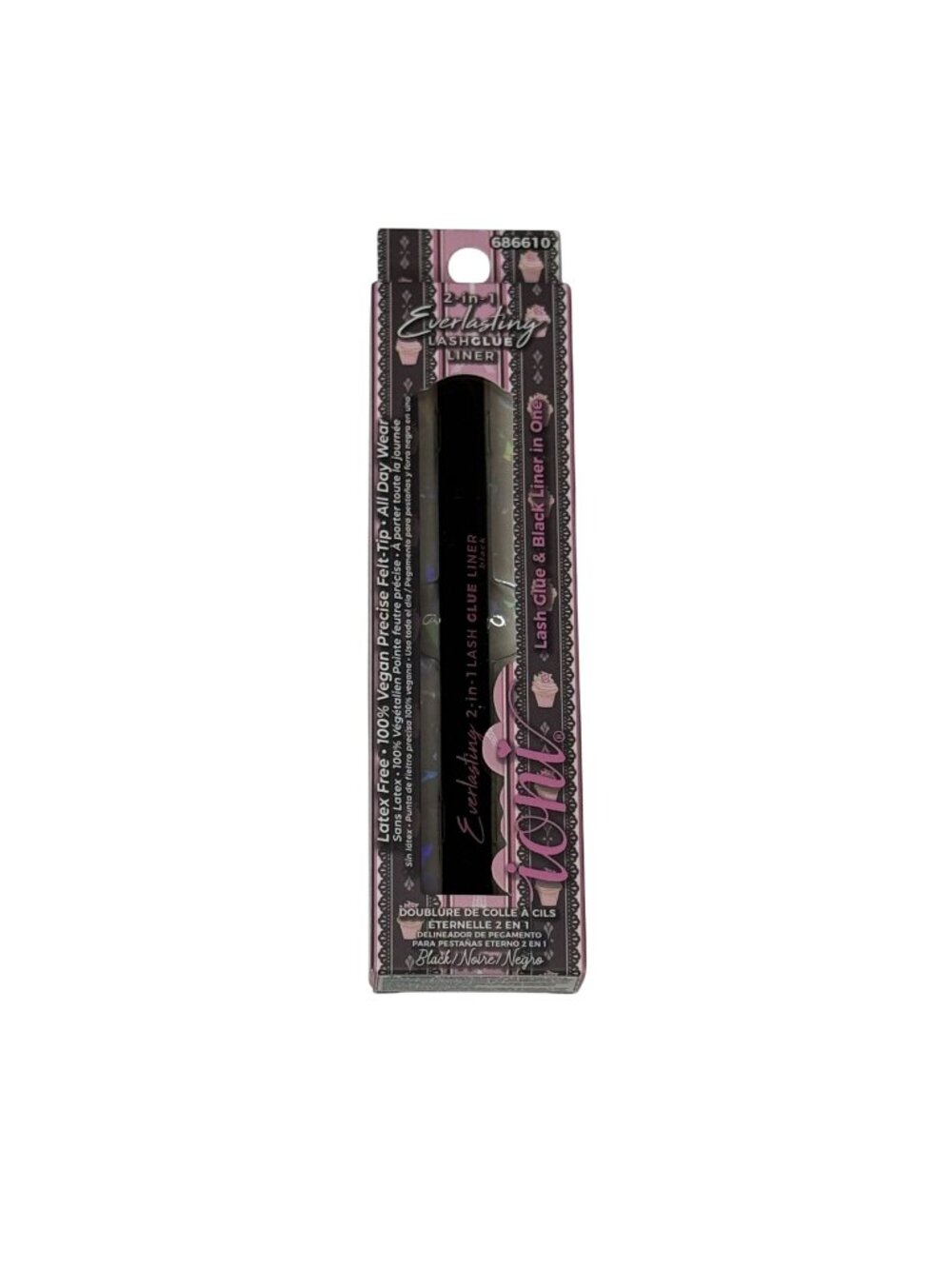 Ioni Everlasting 2-in-1 Lash Glue Liner Black Felt Tip Vegan Latex Free